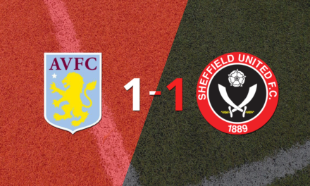 Aston Villa no pudo en casa ante Sheffield United y empataron 1-1