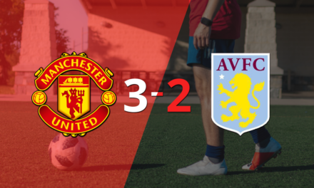 Con dos goles de Alejandro Garnacho, Manchester United venció a Aston Villa