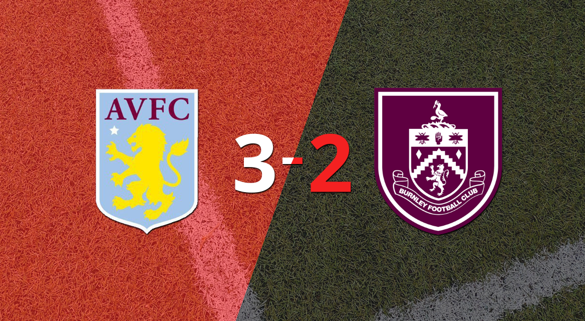 Aston Villa superó 3-2 a Burnley en un partidazo