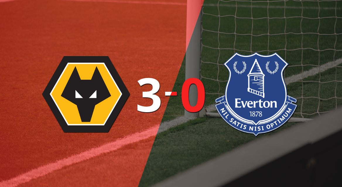 Tranquila victoria de Wolverhampton por 3 a 0 frente a Everton