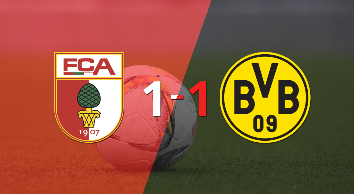Reparto de puntos en el empate a uno entre Augsburg y Borussia Dortmund