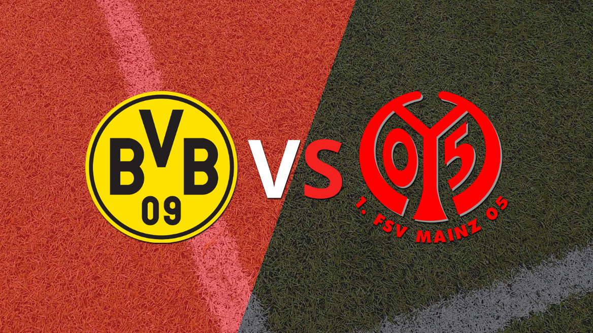 Arranca el segundo tiempo del empate entre Borussia Dortmund y Mainz