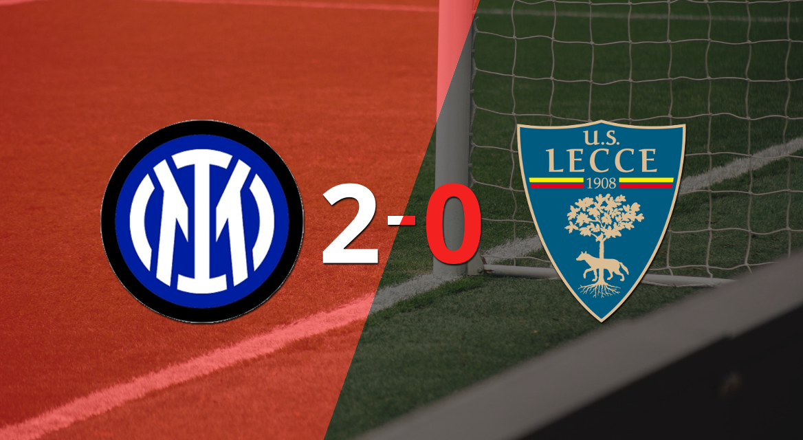 Inter derrotó 2-0 en casa a Lecce