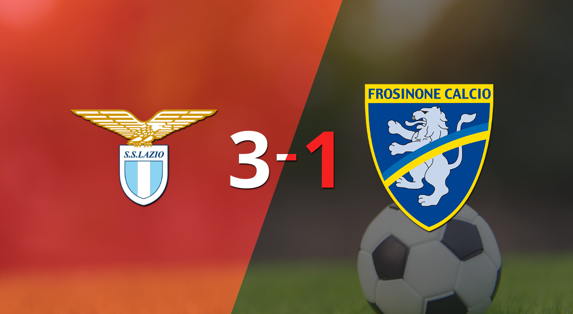 Lazio logró una victoria sólida ante Frosinone por 3 a 1