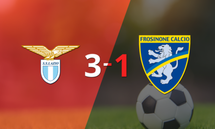 Lazio logró una victoria sólida ante Frosinone por 3 a 1