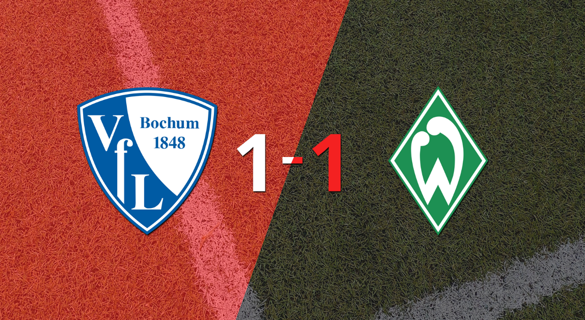 Bochum no pudo en casa ante Werder Bremen y empataron 1-1