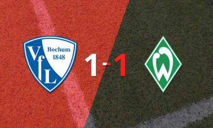 Bochum no pudo en casa ante Werder Bremen y empataron 1-1