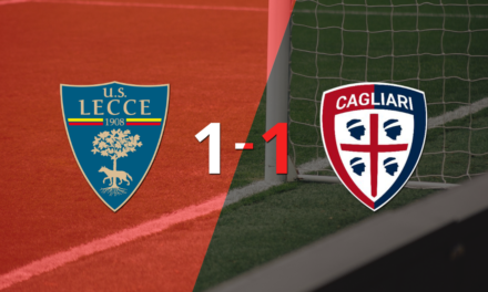 Lecce logró sacar el empate de local frente a Cagliari
