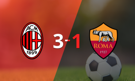 Milan logró una victoria sólida ante Roma por 3 a 1
