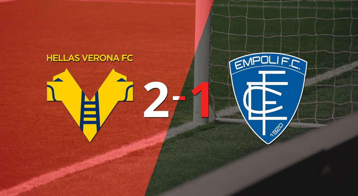Hellas Verona logró una victoria de local por 2 a 1 frente a Empoli