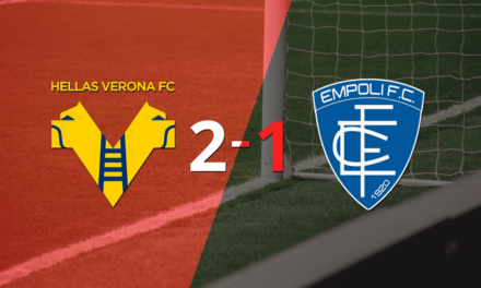Hellas Verona logró una victoria de local por 2 a 1 frente a Empoli