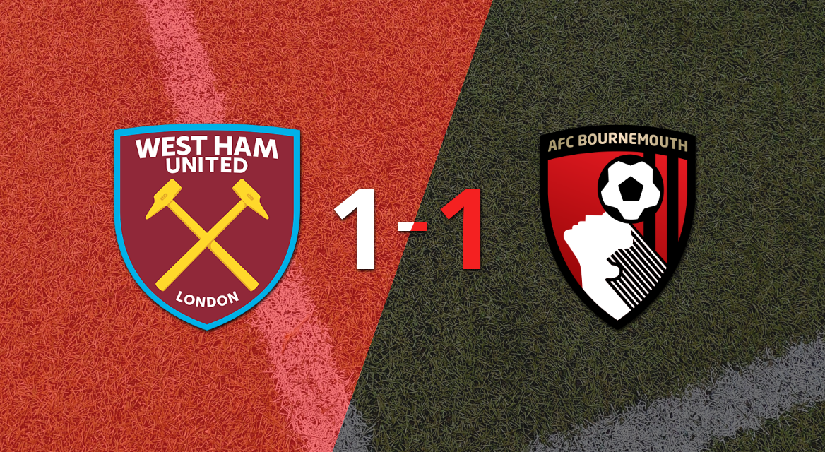 West Ham United y Bournemouth empataron 1 a 1