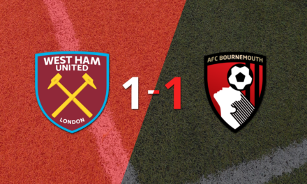 West Ham United y Bournemouth empataron 1 a 1