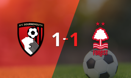 Empate a uno entre Bournemouth y Nottingham Forest