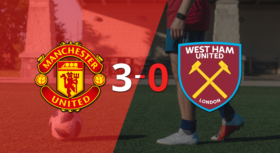 Manchester United derrotó sin complicaciones a West Ham United con doblete de Alejandro Garnacho