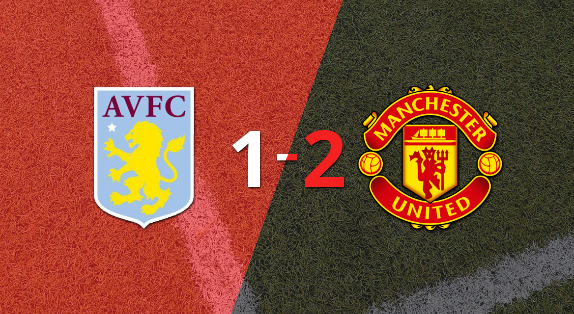 Manchester United sacó el triunfo 2-1 en su visita a Aston Villa
