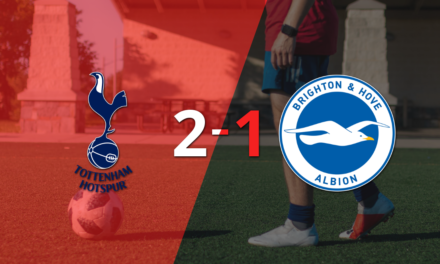Tottenham sacó los 3 puntos en casa al vencer 2-1 a Brighton and Hove