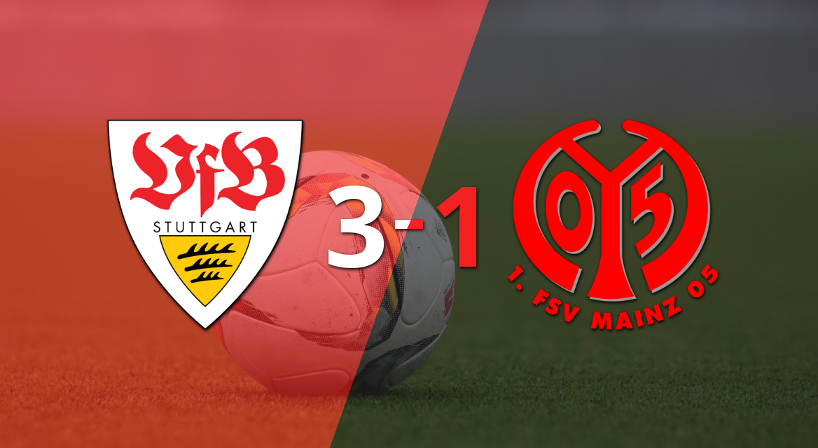 Sin muchas complicaciones, Stuttgart goleó 3-1 a Mainz