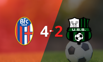 Sassuolo no pudo hacer frente al poderío de Bologna y terminó perdiendo por 4-2