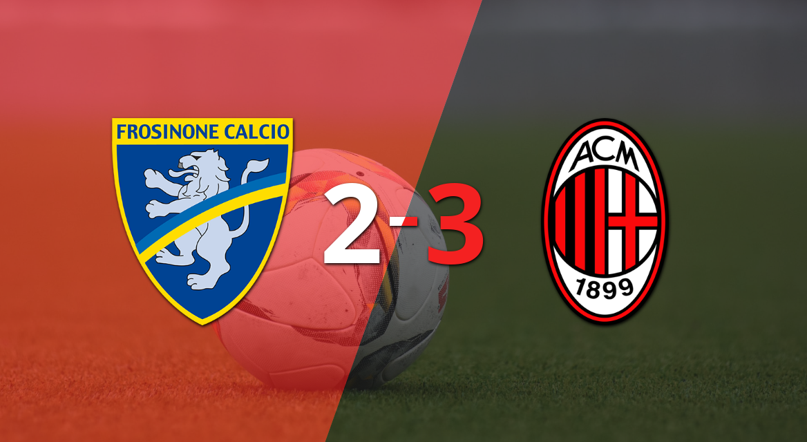 Frosinone fue superado 3-2 en casa por Milan