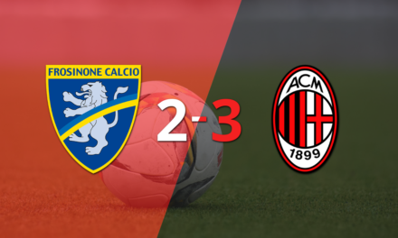 Frosinone fue superado 3-2 en casa por Milan