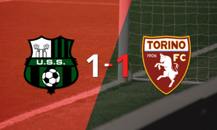 Sassuolo y Torino se repartieron los puntos en un 1 a 1