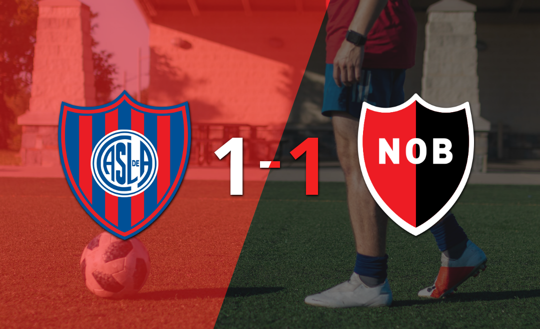 San Lorenzo y Newell`s se reparten los puntos y empatan 1-1