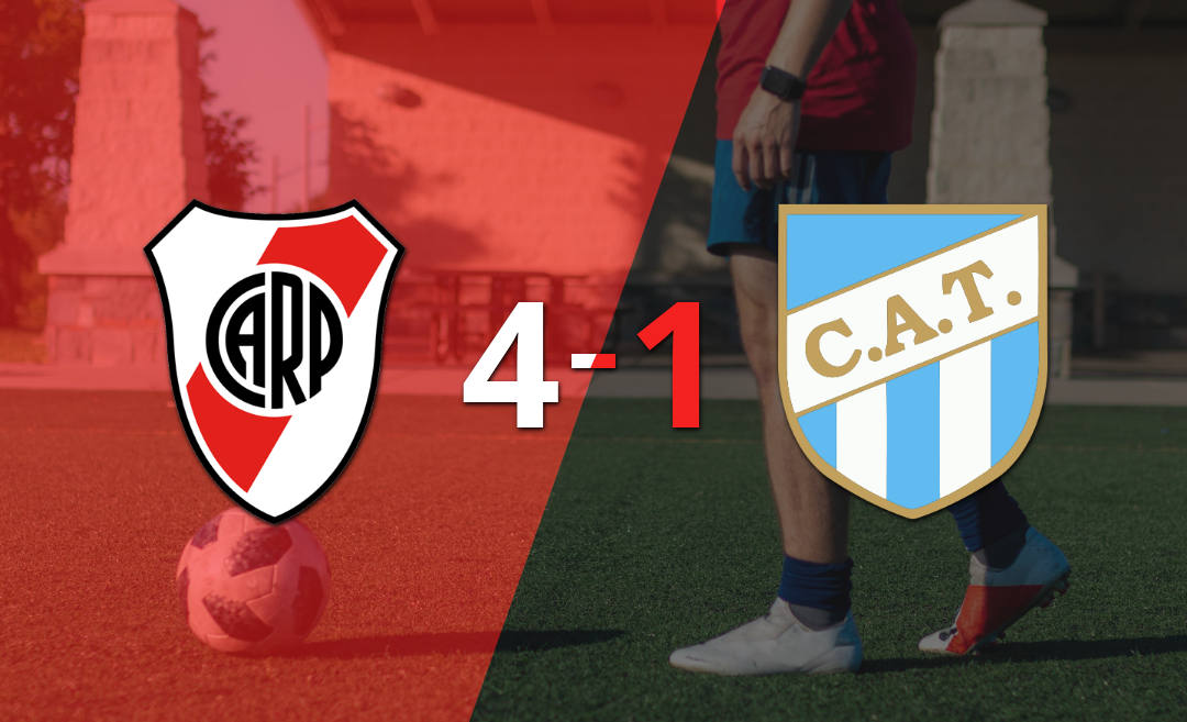 River Plate logra remontada y goleada ante Atlético Tucumán