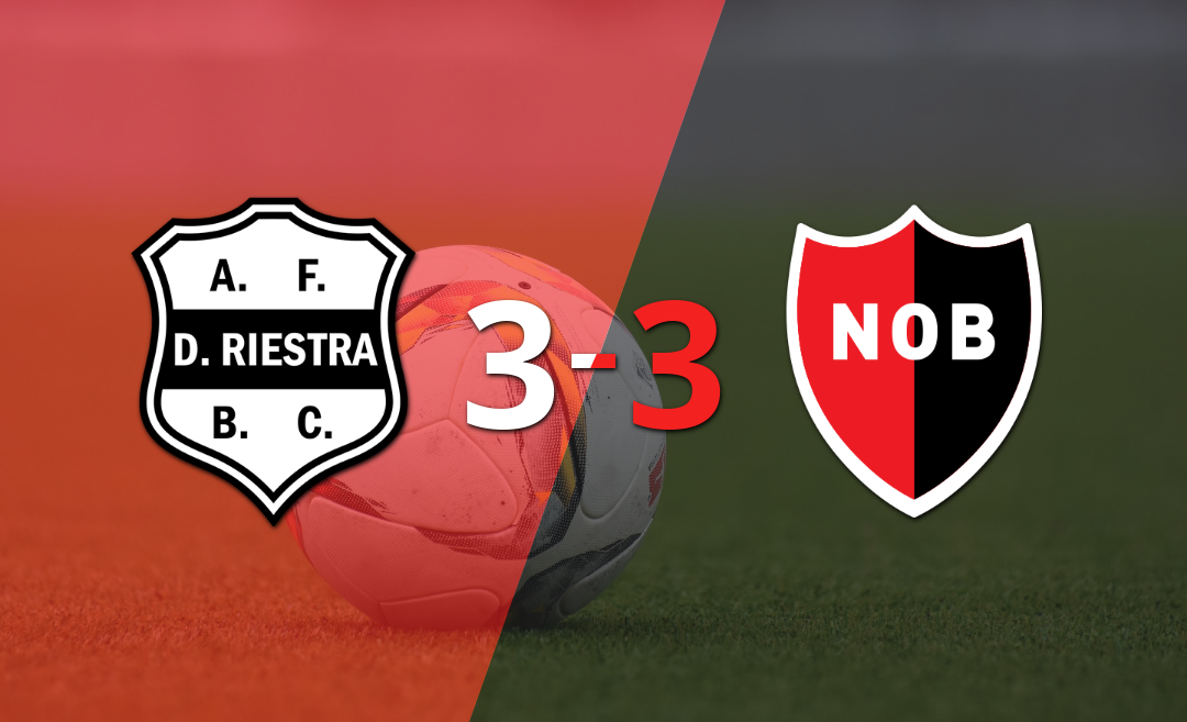 Los dos goles de Mateo Silvetti no evitaron el empate entre Newell`s y Dep. Riestra