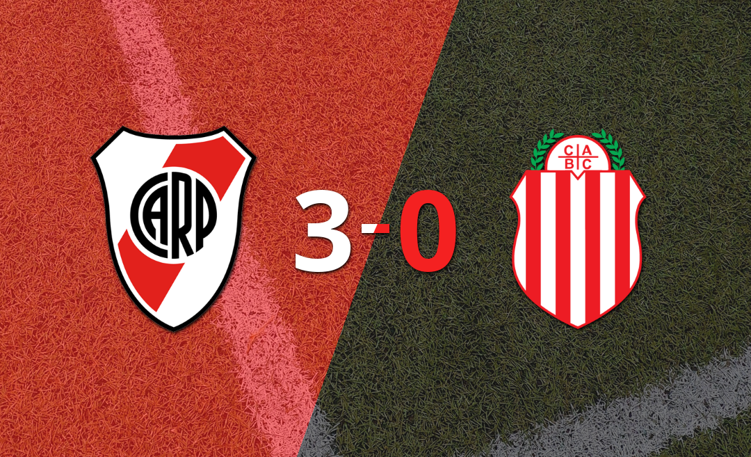 River Plate liquidó con una goleada a Barracas Central por 3 a 0