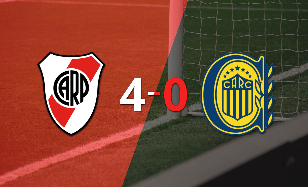 Rosario Central cayó ante River Plate con dos goles de Pablo Solari