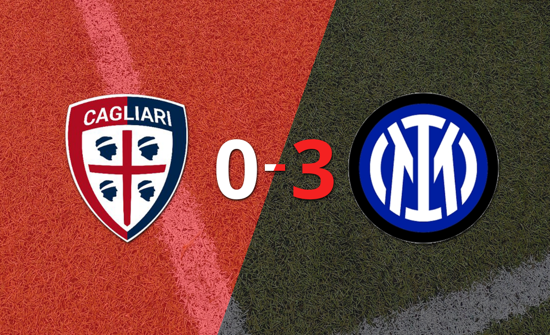 Inter no tuvo piedad y goleó 3 a 0 a Cagliari