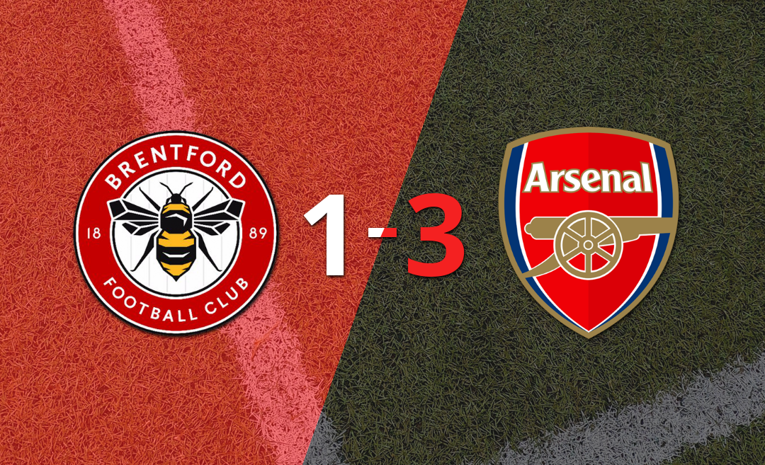 Arsenal le dio vuelta el partido a Brentford con un 3-1