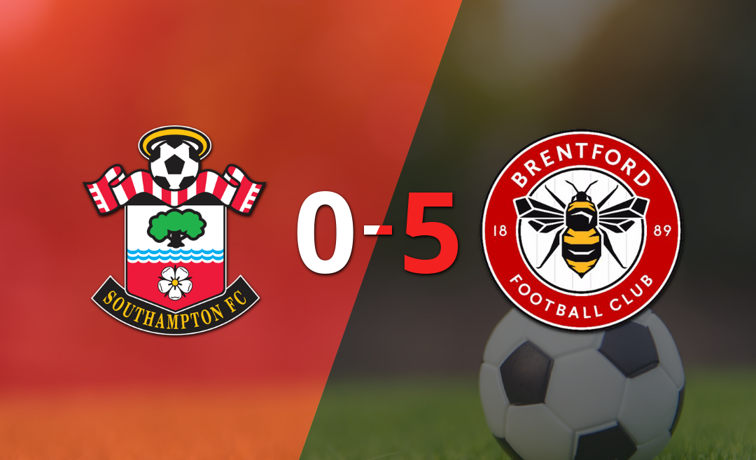 Doblete de Bryan Mbeumo en la goleada de Brentford frente a Southampton