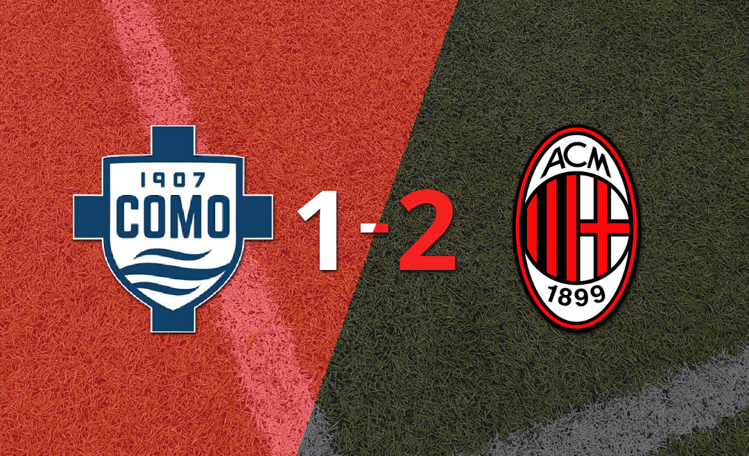 Milan le dio vuelta el partido a Como 1907 con un 2-1