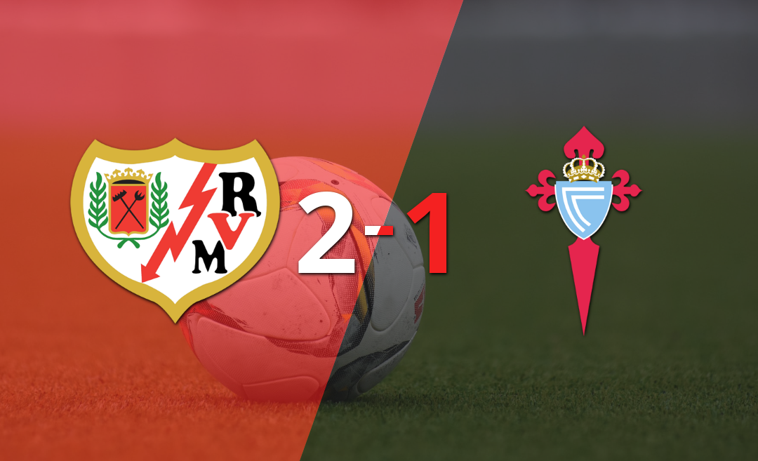 Rayo Vallecano consiguió una victoria por 2 a 1 ante Celta